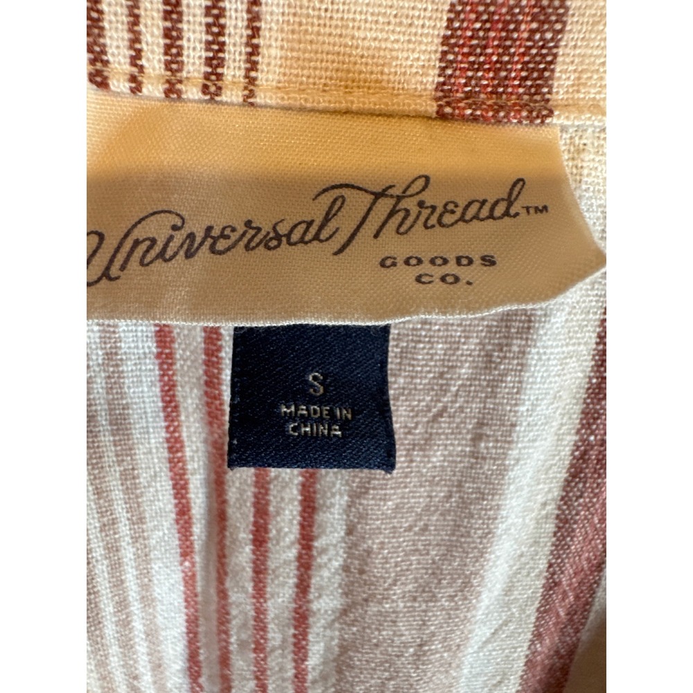 Universal Thread Women's Striped Button Front Wide Leg Jumpsuit Small - Picture 7 of 8